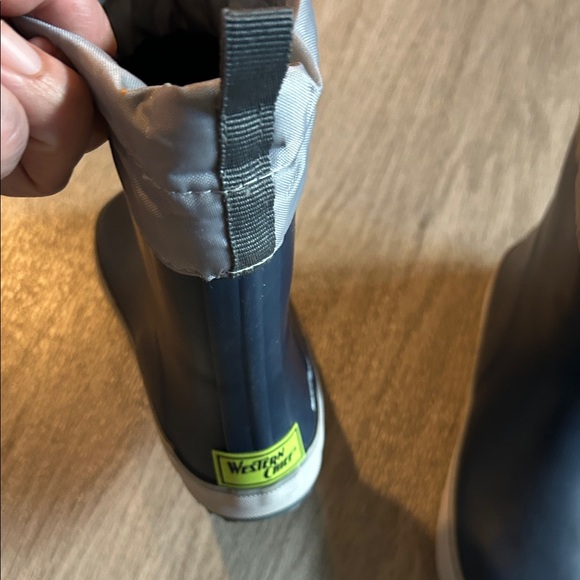 Western Chief Navy and Gray Kids Rain Boots - Picture 6 of 11
